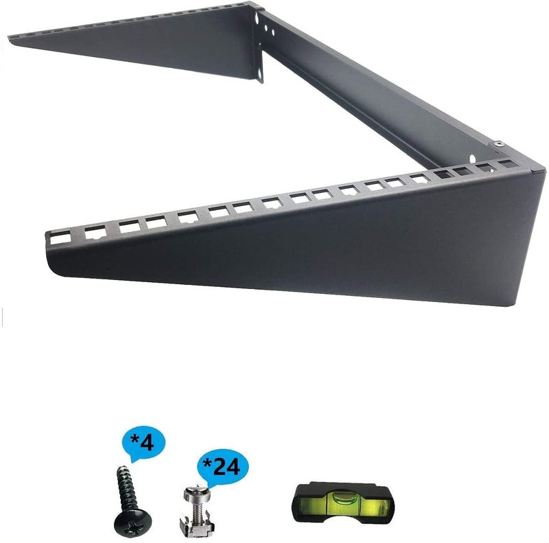 Mofangtech 6U 19 Inches Cold Rolled Steel Wall Mountable Simple Vertical Rack and Networking Euipment Rack Including Hardware for Assembly (6U) - Image 1